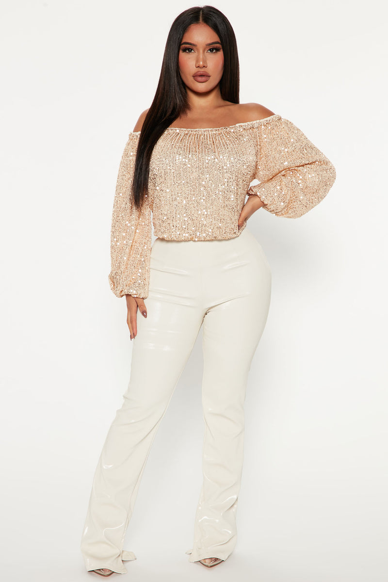 Sarah Sequin Top - Gold | Fashion Nova, Knit Tops | Fashion Nova