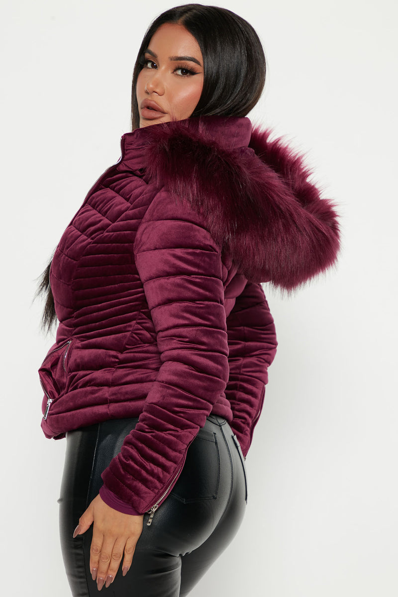 Always Ready Velvet Puffer Jacket - Magenta | Fashion Nova, Jackets ...