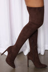 Places To Be Over The Knee Boots - Chocolate