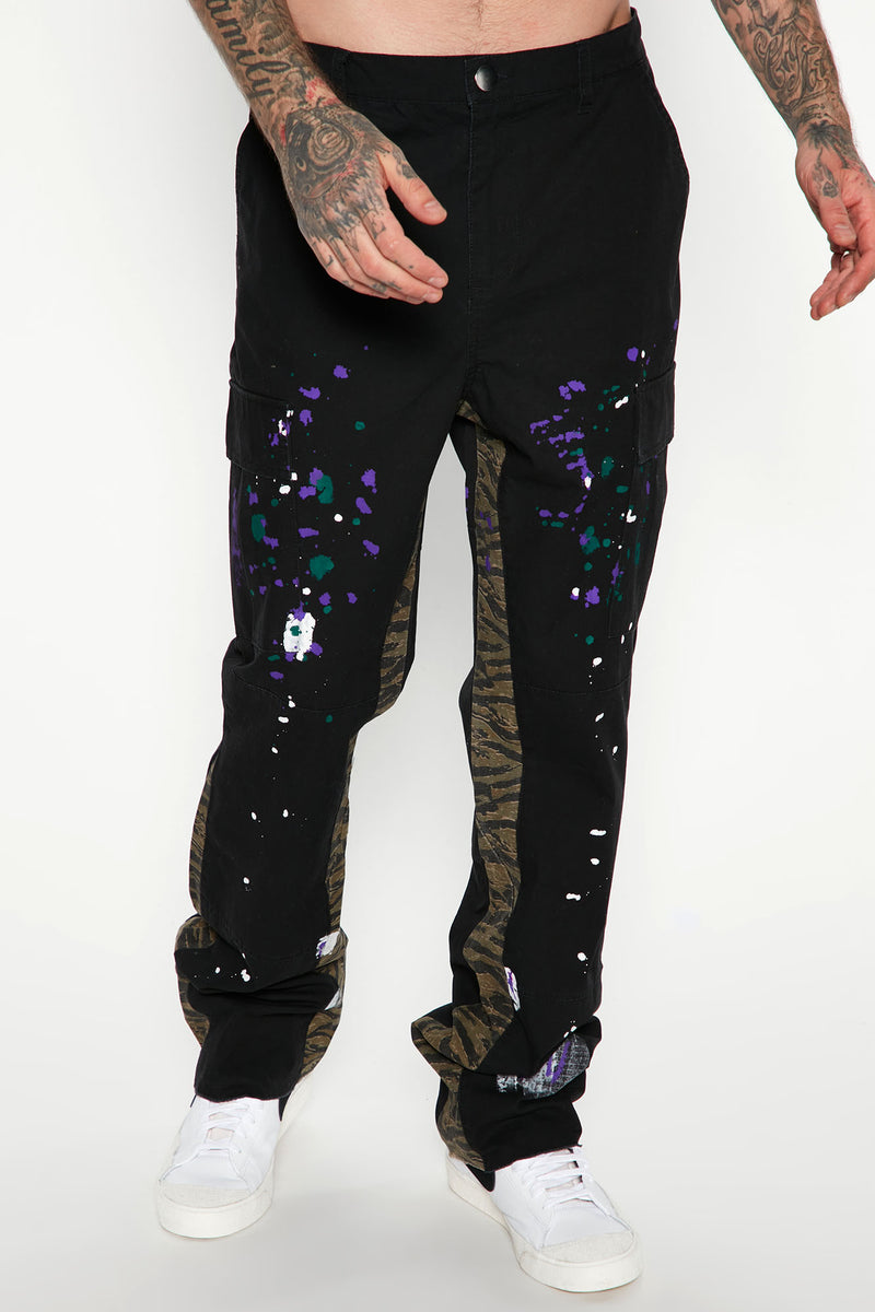 Slim Flare Cargo Pants - Black/combo | Fashion Nova, Mens Pants ...