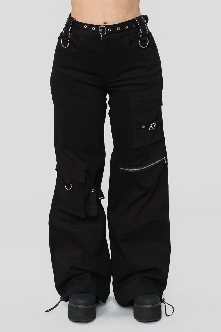 fashion nova black cargo pants