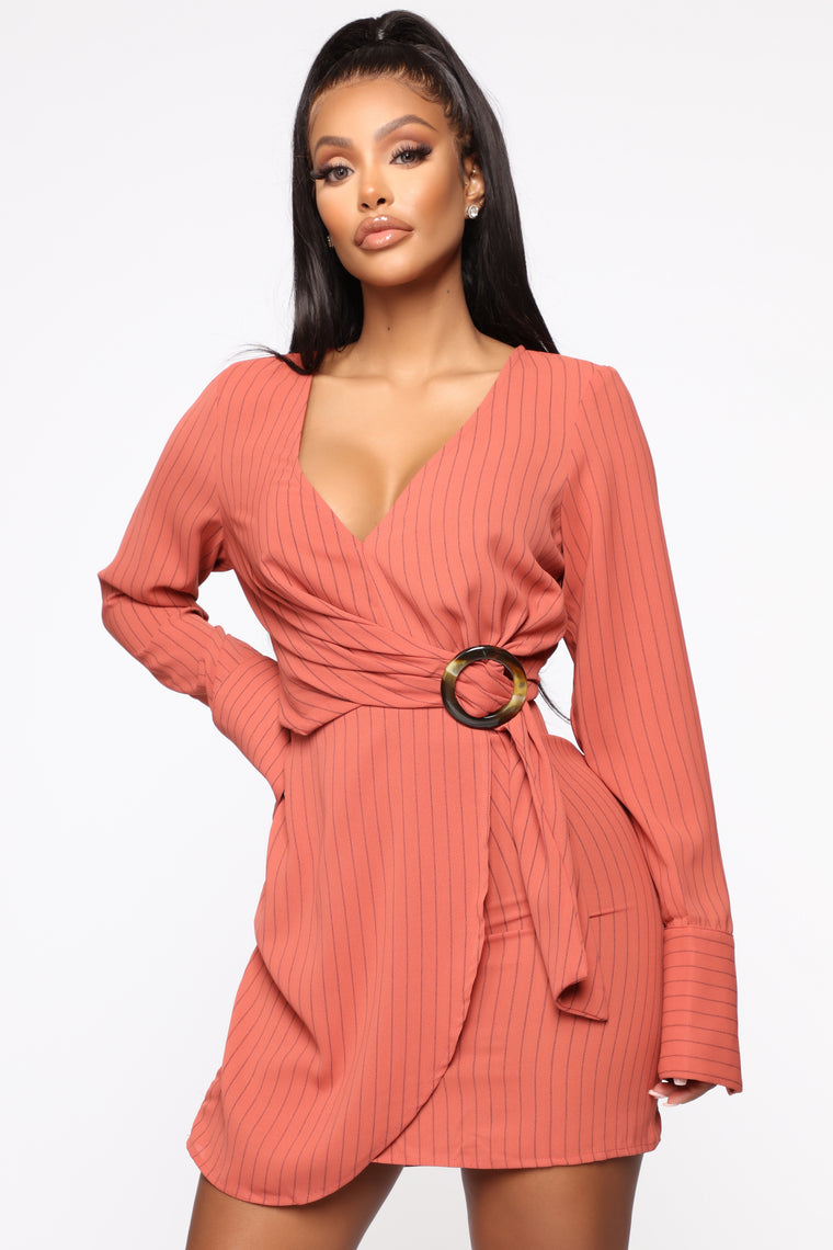 Dealing With Nonsense Mini Dress - Marsala - Dresses - Fashion Nova