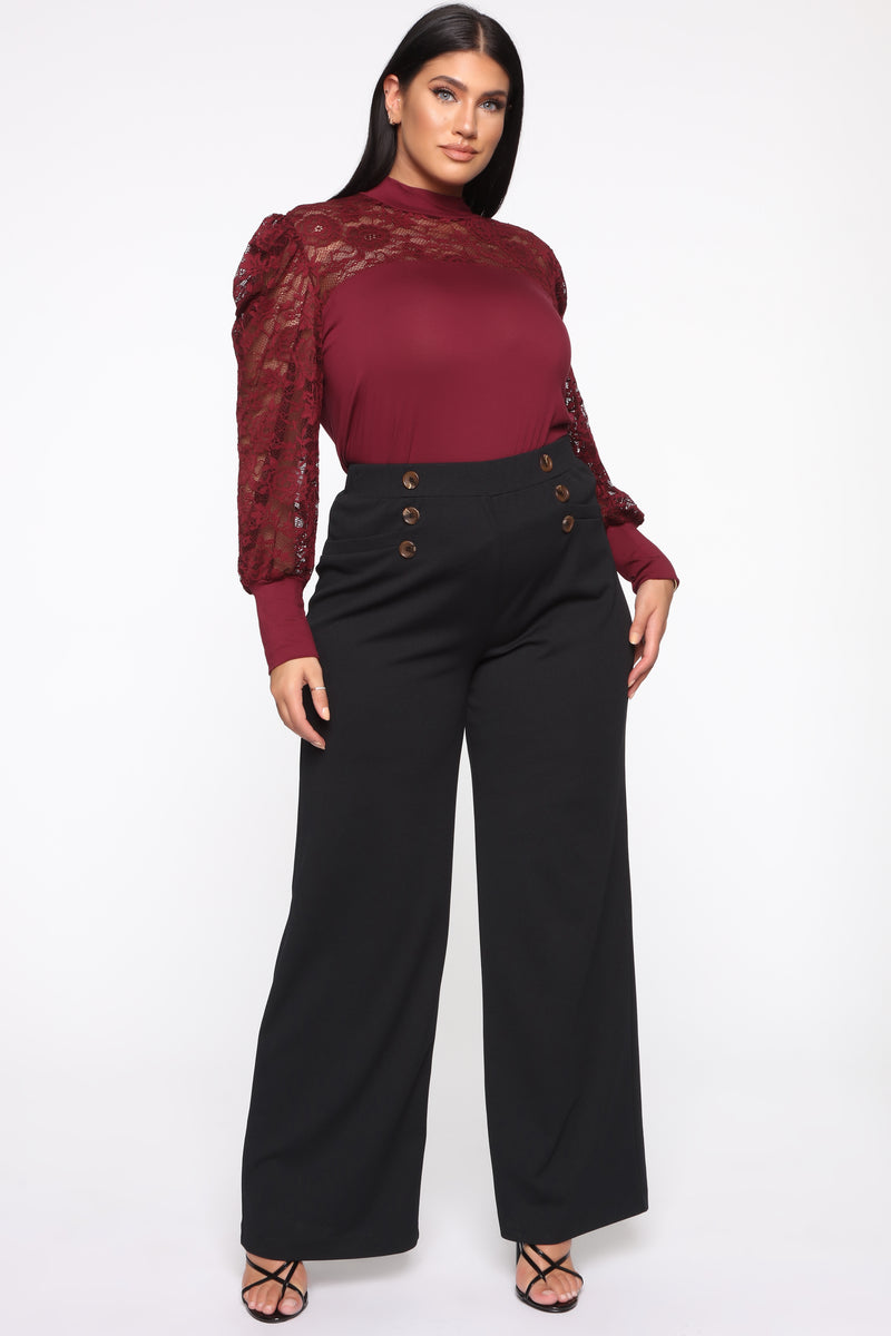 Movin' Too Fast Lace Top - Burgundy | Fashion Nova, Knit Tops | Fashion ...