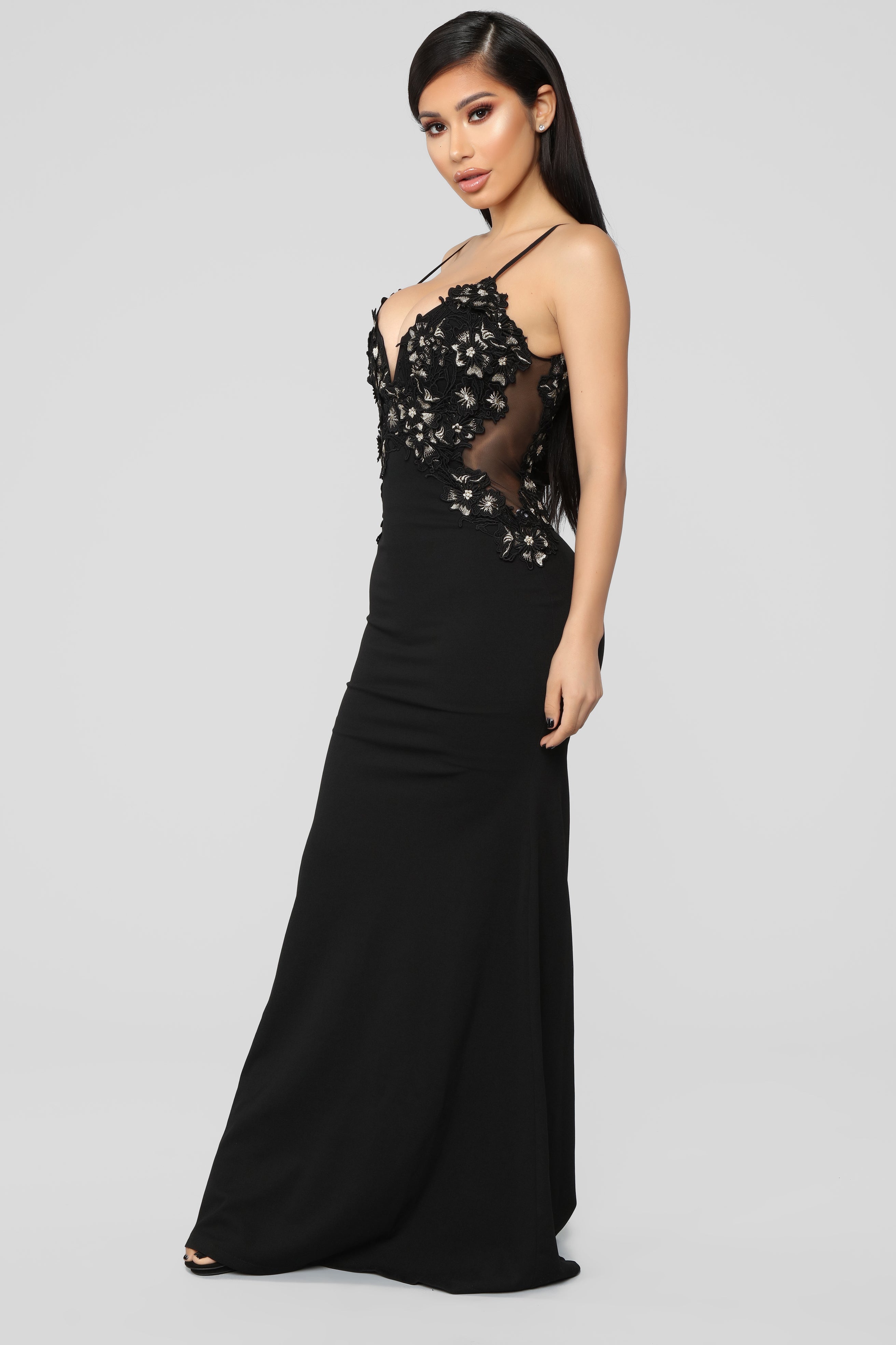 It's A Date Embroidered Gown - Black – Fashion Nova