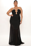 Night Life Bandage Maxi Dress - Black