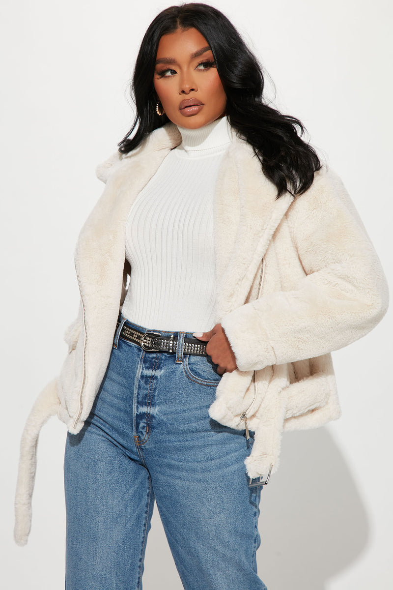 Cool Vibes Faux Fur Jacket - Cream | Fashion Nova, Jackets & Coats ...