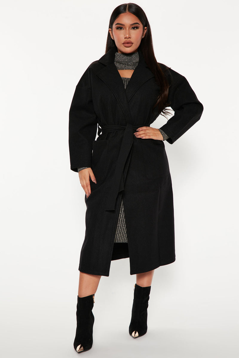 It's A Wrap Wool Coat - Black | Fashion Nova, Jackets & Coats | Fashion ...