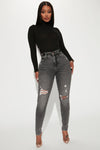 Living Life High Stretch Skinny Jeans - Black Wash