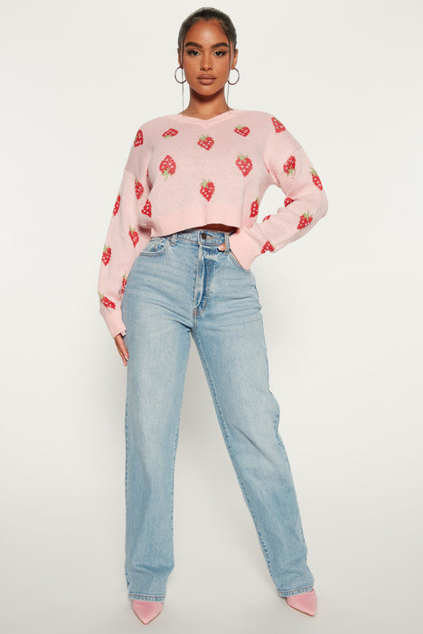 Sweet As A Strawberry Sweater - Pink/combo | Fashion Nova, Sweaters |  Fashion Nova
