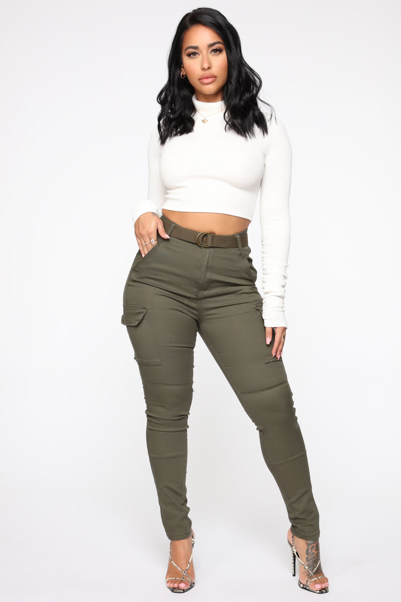 Kadet Kelly Cargo Skinny Pants - Olive | Fashion Nova, Pants | Fashion Nova