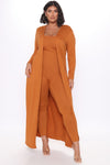 Nova Charmer Jumpsuit Set - Camel