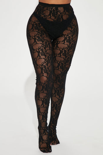 On The Prowl Leopard Sheer Tights Black, 53% OFF