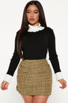 Class Me Up Ribbed Sweater - Black