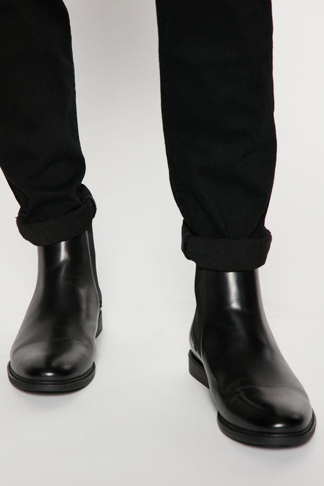 Your Faux Leather Chelsea Boots - Black | Fashion Nova, Mens Fashion Nova
