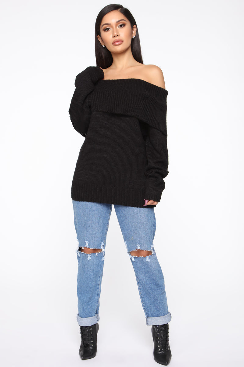 If I Kissed You Oversized Sweater - Black | Fashion Nova, Sweaters |  Fashion Nova