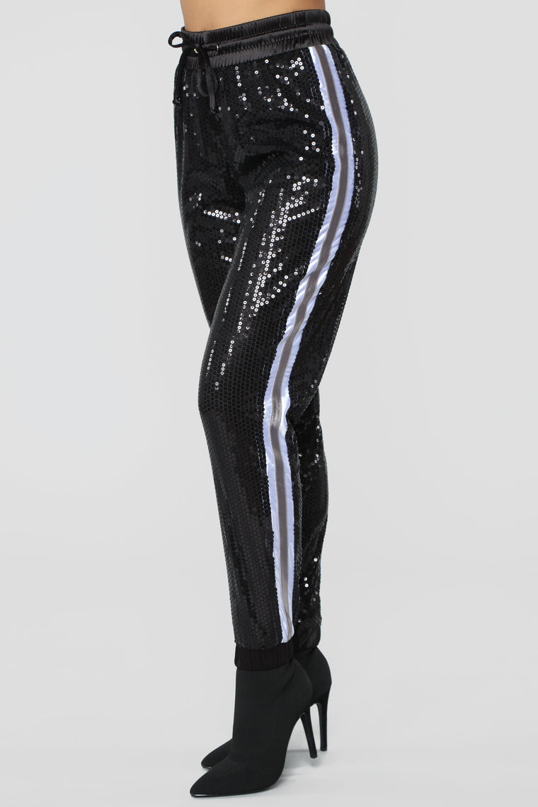 women's sequin joggers