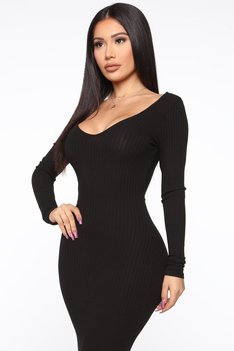 Sweet And Charming Midi Dress - Black | Fashion Nova, Dresses | Fashion ...