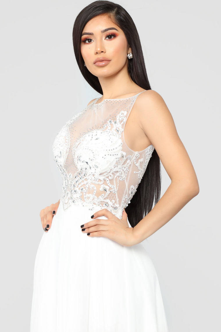 She Is Grace Embellished Gown - Off White - Luxe - Fashion Nova