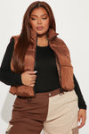 Can't Handle It Puffer Vest - Mocha