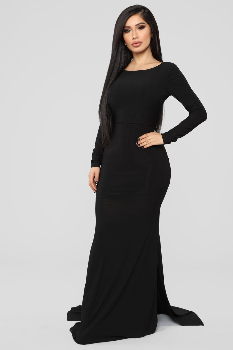 A Little Romance Backless Gown - Black | Fashion Nova, Dresses ...