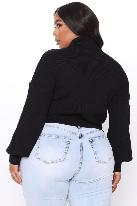 By My Side Turtle Neck Sweater - Black, Fashion Nova, Sweaters