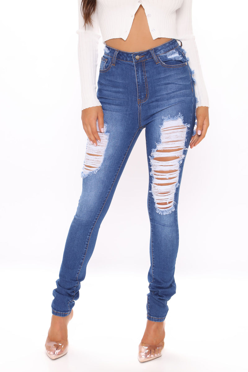 Tall Show Some Skin Distressed Skinny Jeans - Dark Wash | Fashion Nova ...