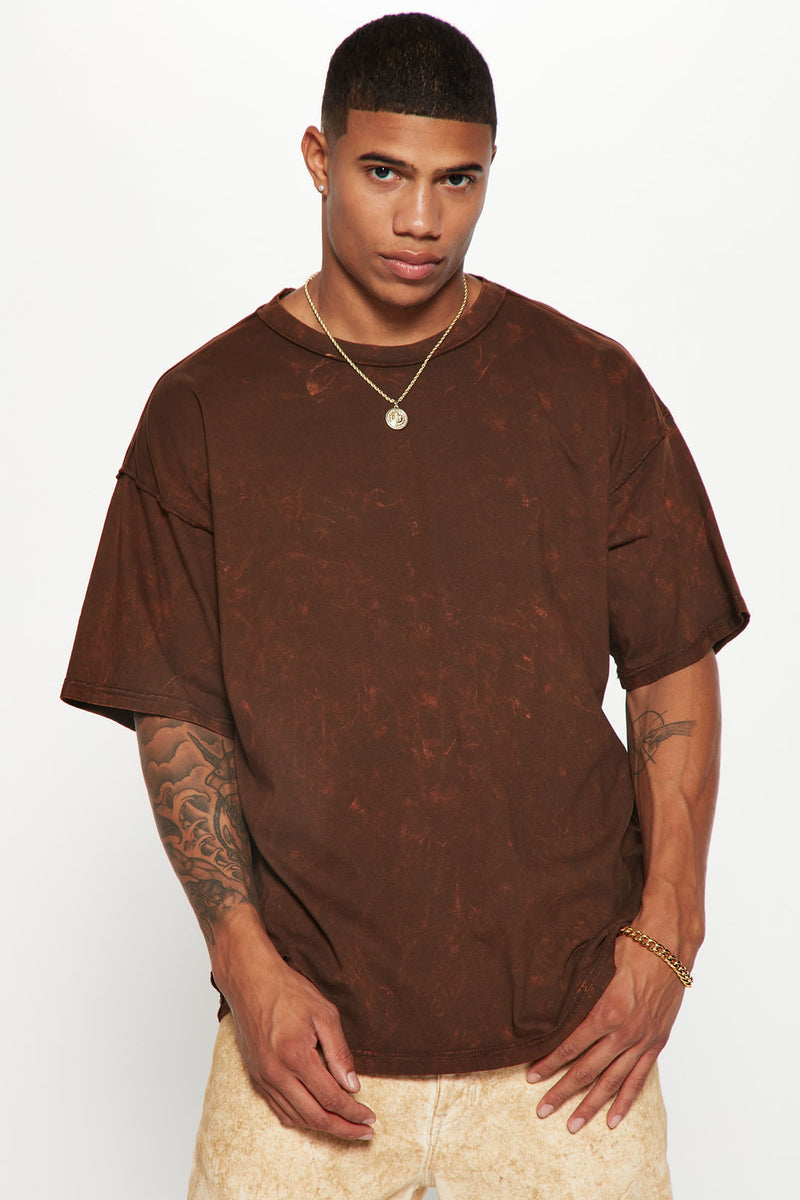 Oversized Marble Wash Inside Out Short Sleeve Tee - Chocolate | Fashion  Nova, Mens Tees & Tanks | Fashion Nova