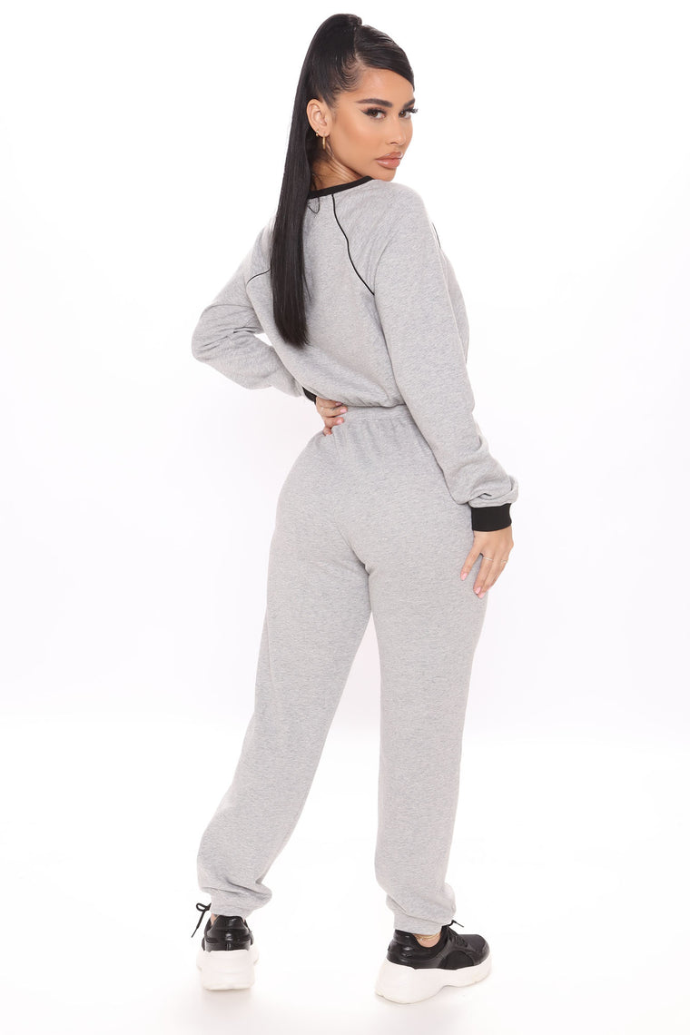 She's In Charge Jogger - Grey/combo, Activewear | Fashion Nova