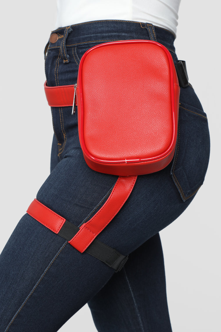 red waist pack