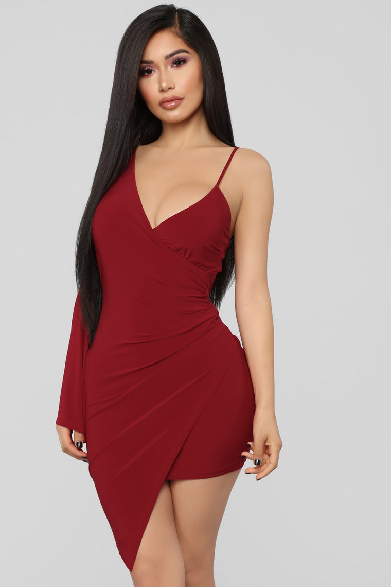 red party mini dress