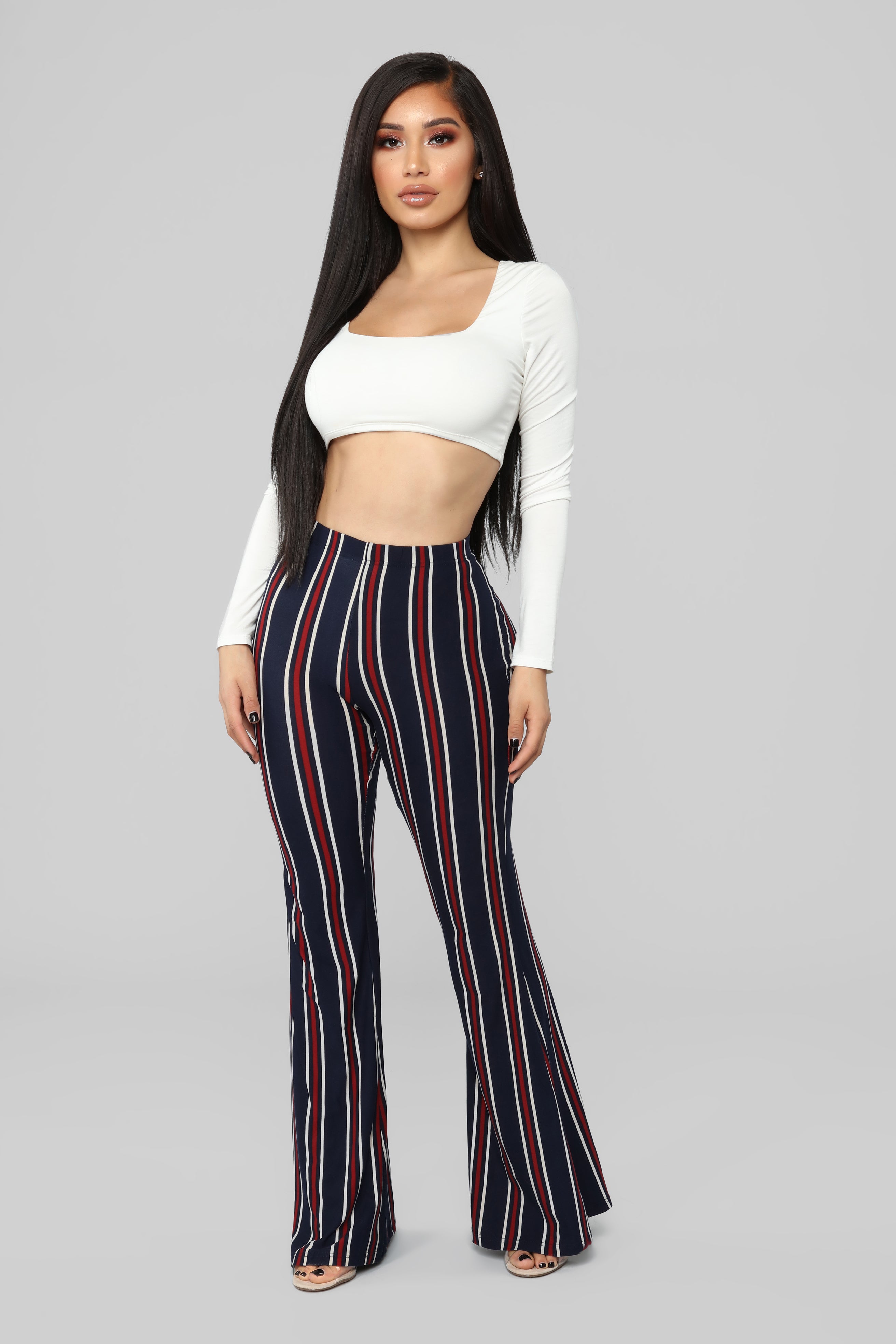 striped pants fashion nova