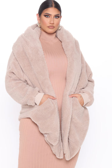 plus size sherpa coat