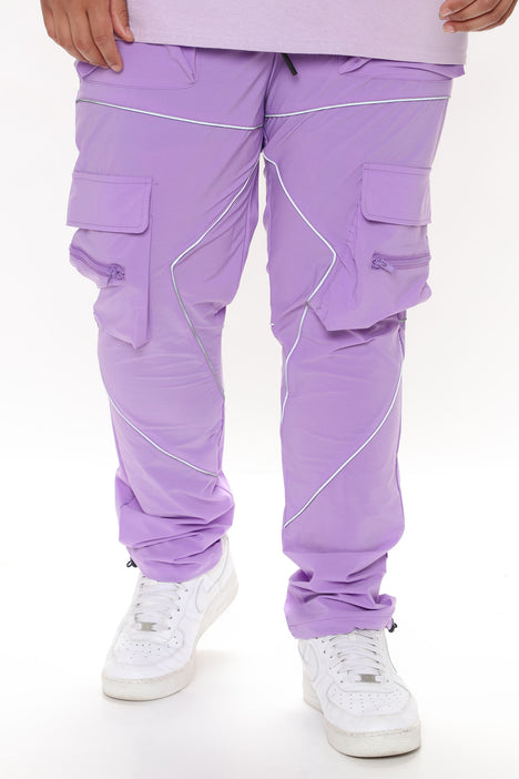 Boohoo Fixed Waist Skinny Stacked Cargo Pants in Purple for Men  Lyst UK