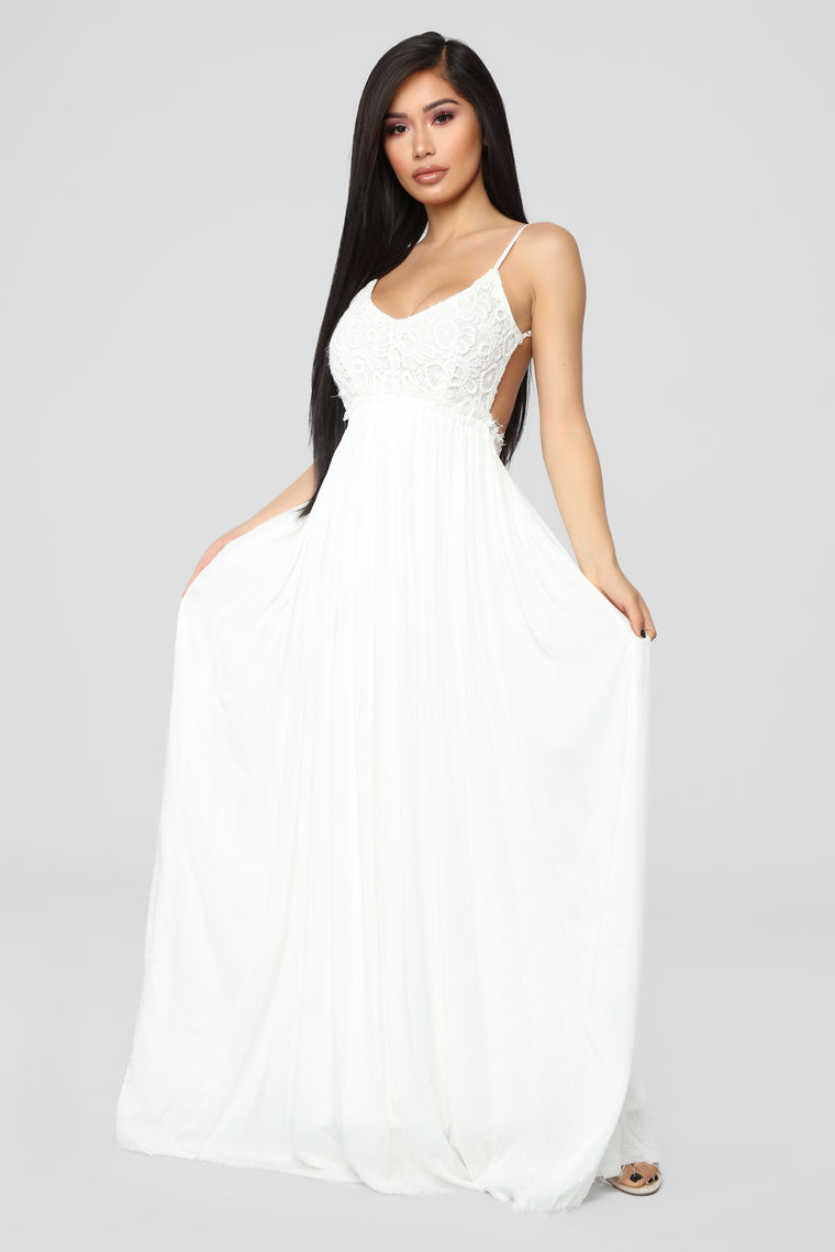white roman dress