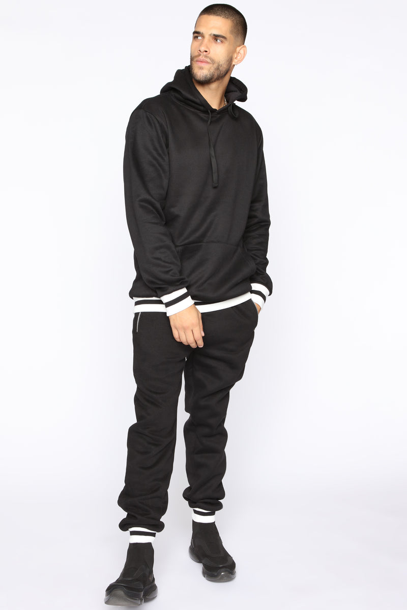 Simple Striped Hem Joggers - Black | Fashion Nova, Mens Pants | Fashion ...