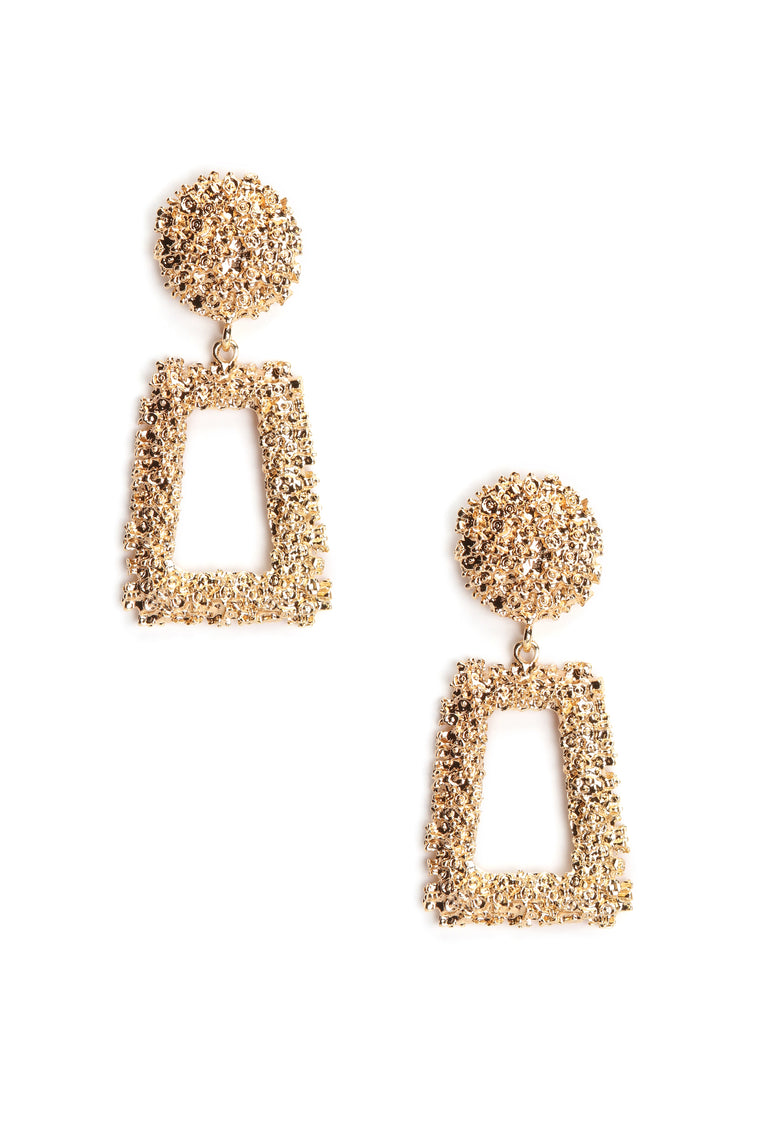 gold fashion earrings