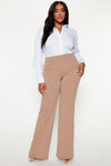 Tall Victoria High Waisted Dress Pants - Taupe