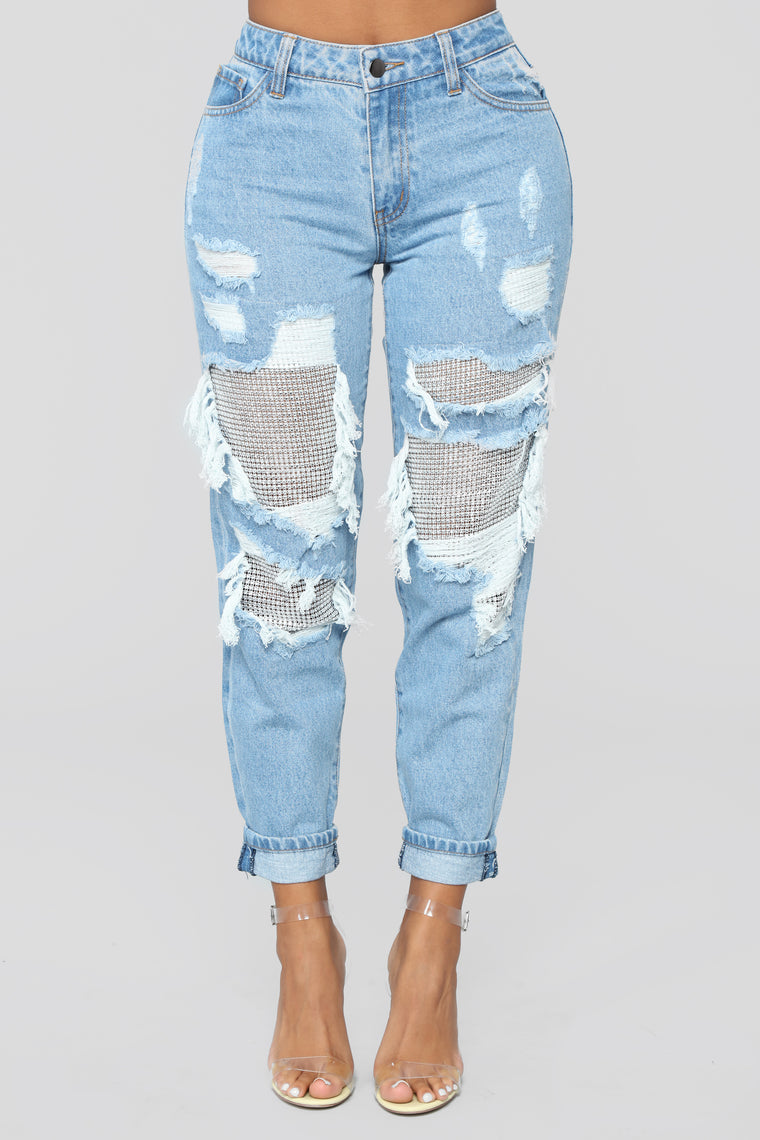 boyfriend jeans light blue