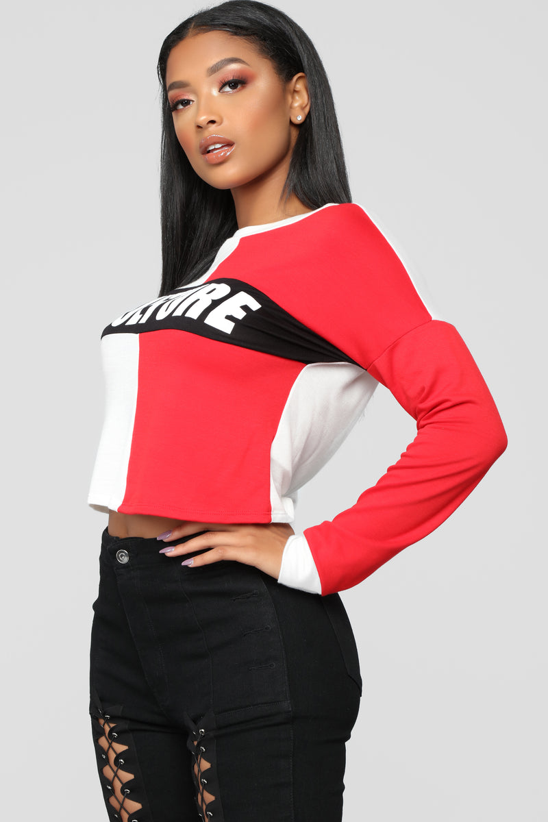 Know Your Culture Top - Red/Combo | Fashion Nova, Screens Tops and ...