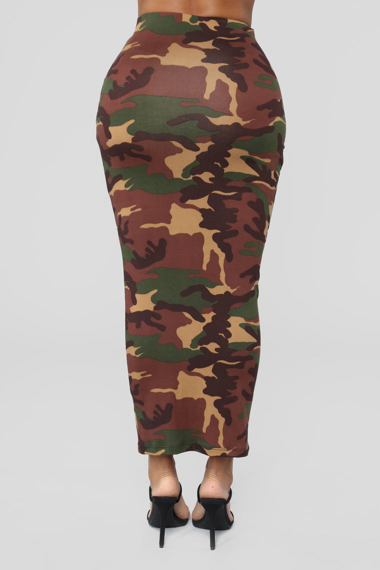 Soldier Of Love Maxi Skirt - Camo