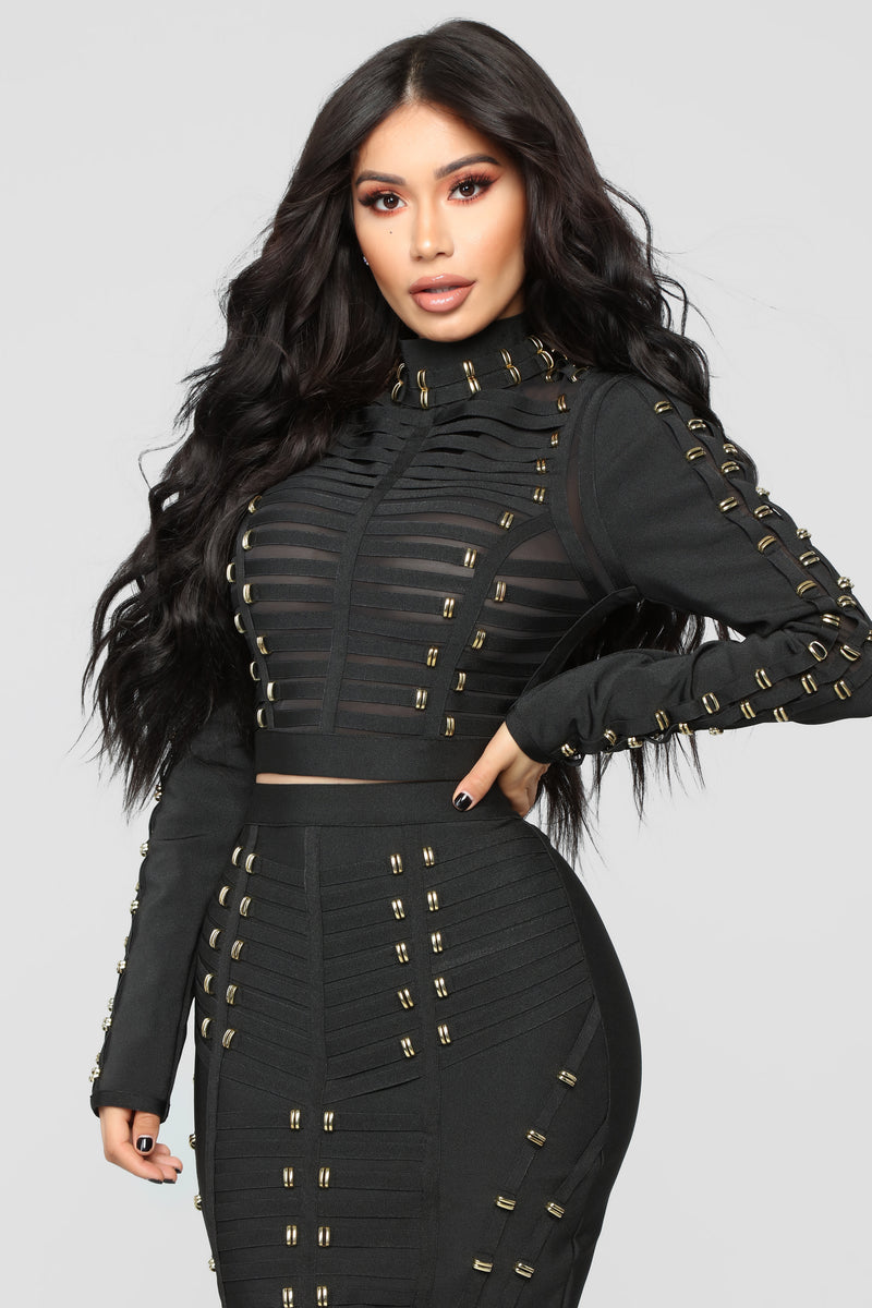 Give Me A Ring Bandage Set - Black | Fashion Nova, Matching Sets ...