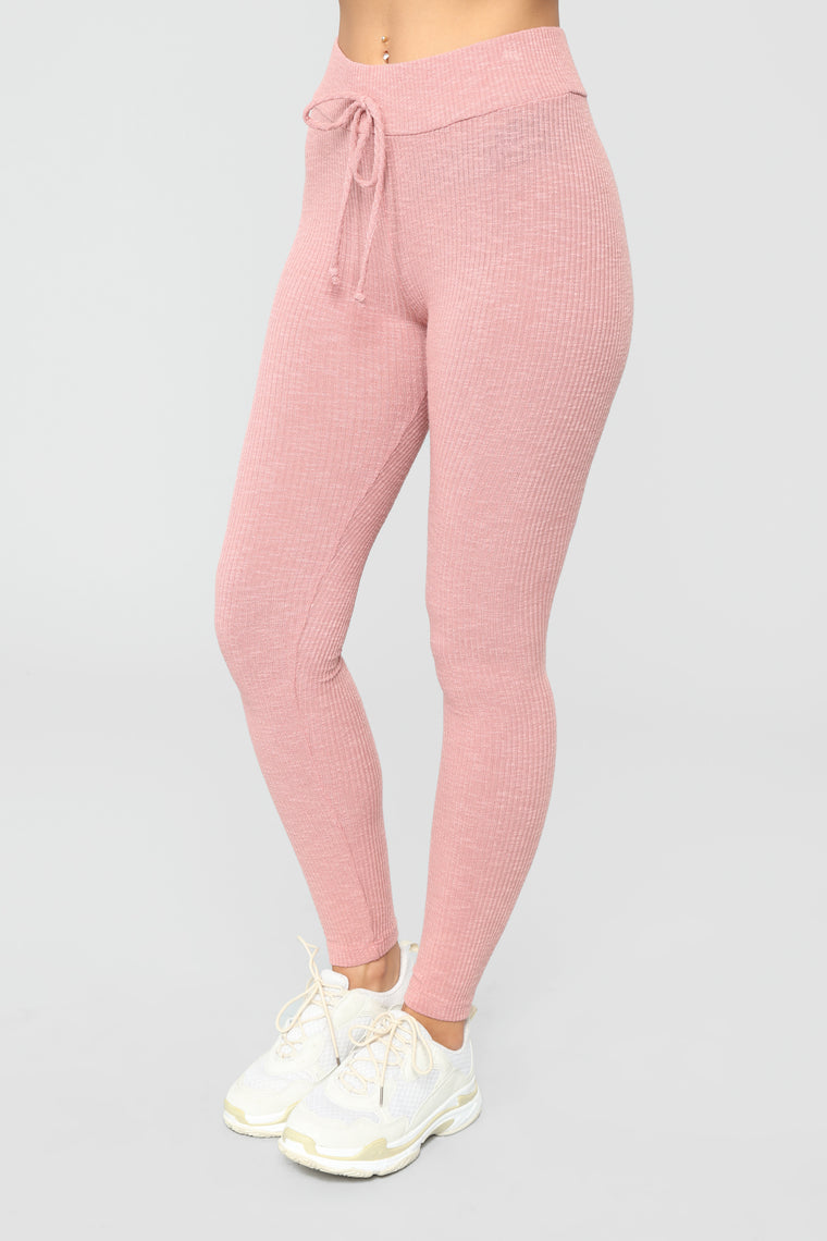 pink and grey leggings