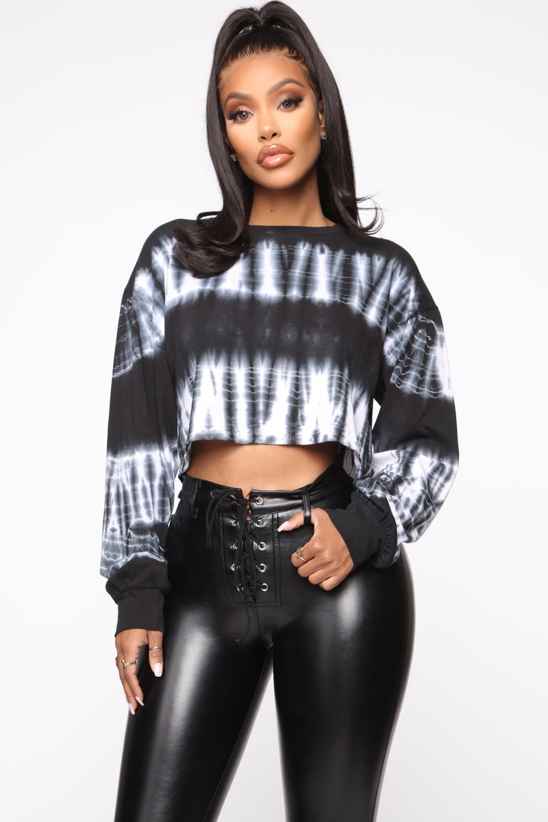 Sweet Heaven Tie Dye Top - Black/Combo | Fashion Nova, Knit Tops ...