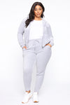 The Original Trendsetter Velour Set - Heather Grey