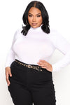 Pamela Turtle Neck Long Sleeve Top - Off White