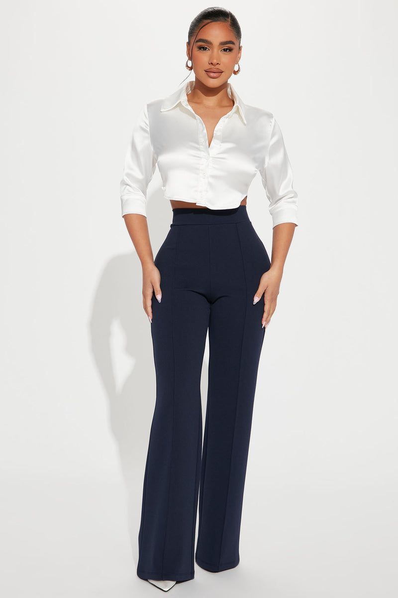 Petite Victoria High Waisted Dress Pants - Navy | Fashion Nova,  Career/Office | Fashion Nova