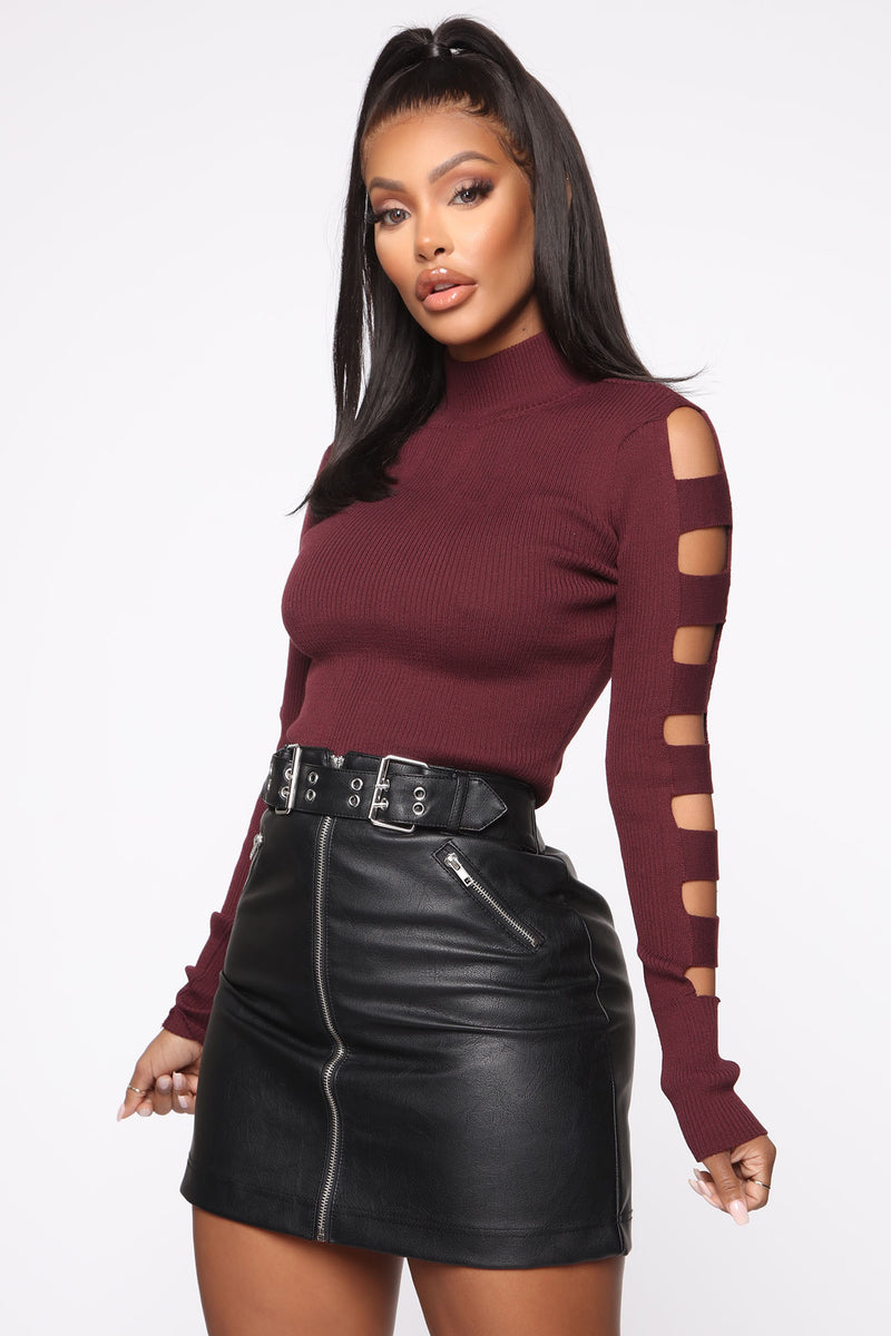 Never Out Of Style Ribbed Sweater - Burgundy | Fashion Nova, Sweaters ...