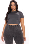 Robin Crop Top - Charcoal