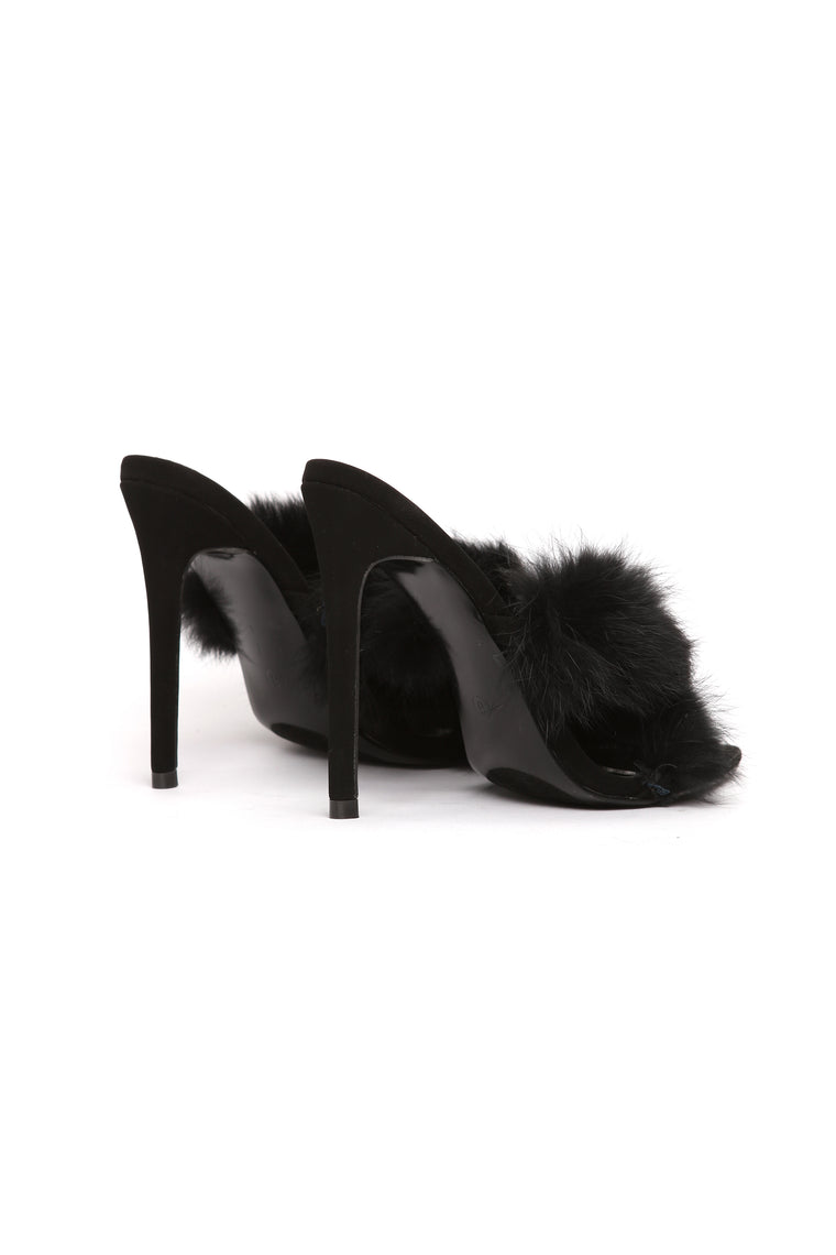 fur heels fashion nova