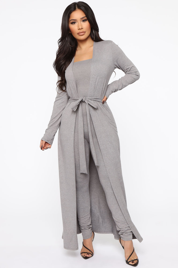 grey jumpsuit fashion nova
